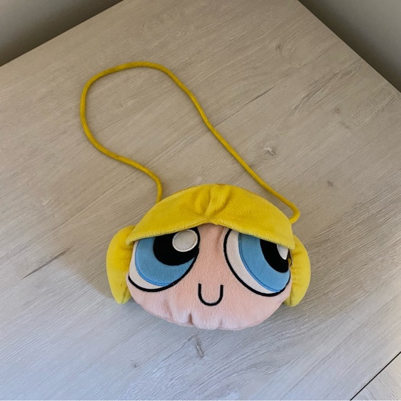 VTG Powerpuff Girls Plush Purse “Bubbles” Warner Brothers 2000 Face Animation VG - Picture 2 of 7